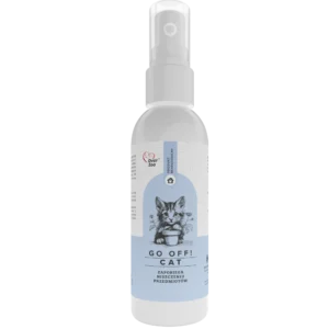 Spray repelent Go Off Cat Over Zoo – previne zgârierea și marcarea obiectelor de către pisici, cu aromă naturală de lămâie. Protejează mobilierul și spațiile interioare, sigur pentru animale.