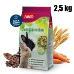 Hrană completă PANTO pentru iepurași pitici, cu Wisan®Lein natural – susține digestia, energia și blana sănătoasă, ambalaj 2,5 kg