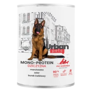 Hrană umedă monoproteică cu vânat pentru câini Urban Pets Mono Protein 400 g