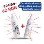 Set balsam și șampon câini blană albă Topcare