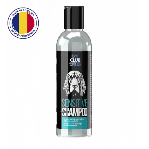 CLUB4PETS Șampon premium SENSITIVE pentru câini adulți cu pielea sensibilă șampon calmant club4pets cu avocado și gălbenele românia