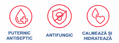 Beneficii: puternic antiseptic, antifungic, calmează și hidratează