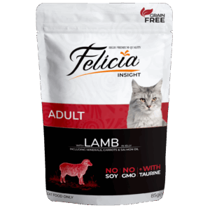 Plic hrană umedă Felicia pentru pisici adulte cu miel 85 g